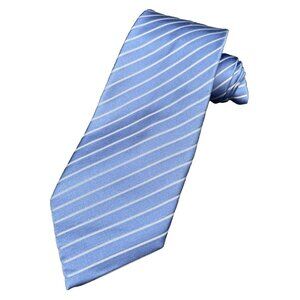 Donald Trump Men's Tie Blue Gray 100% Silk Signature Collection 63.5" Striped